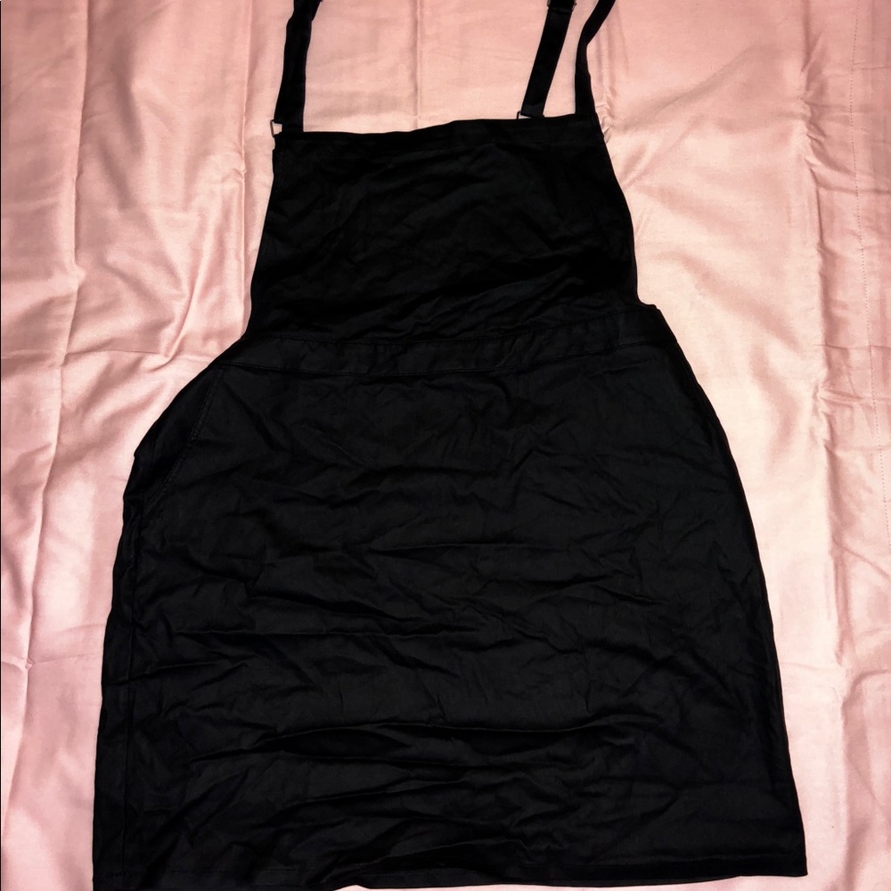 Fashion Nova leather mini skirt overalls